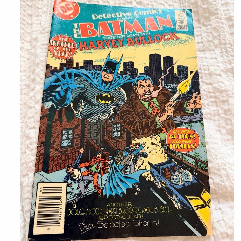 Vintage Detective Comics BATMAN and Harvey Bullock April 1985 #549 DC Shocker